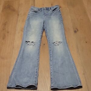 Good American Flared Leg Denim Blue Jeans Size 6/28